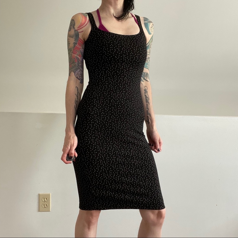 American Apparel slinky dot pencil dress